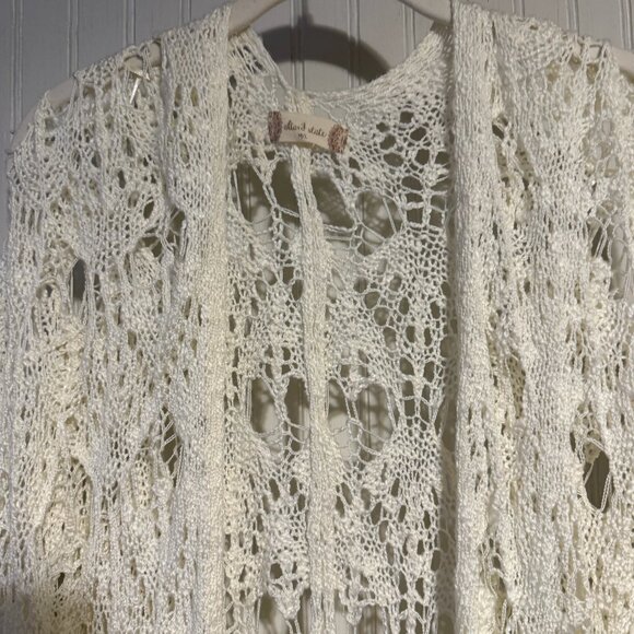 NWT Altar'd State Crochet Cardigan Vest M/L | Boho Coastal Y2K Vibes - Picture 4 of 4